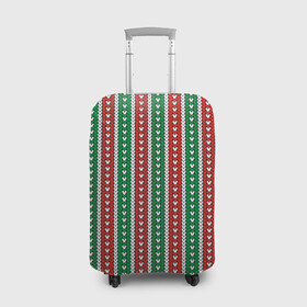 Чехол для чемодана 3D с принтом Knitted Pattern в Санкт-Петербурге, 86% полиэфир, 14% спандекс | двустороннее нанесение принта, прорези для ручек и колес | christmas | knitted pattern | new year | pattern | texture | вязаный узор | новый год | паттерн | рождество | текстура | узор