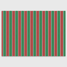 Поздравительная открытка с принтом Knitted Pattern в Санкт-Петербурге, 100% бумага | плотность бумаги 280 г/м2, матовая, на обратной стороне линовка и место для марки
 | christmas | knitted pattern | new year | pattern | texture | вязаный узор | новый год | паттерн | рождество | текстура | узор