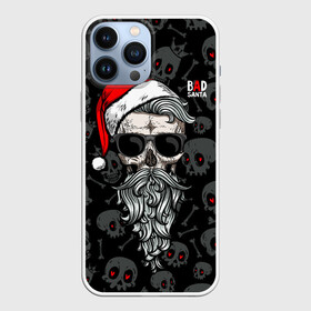 Чехол для iPhone 13 Pro Max с принтом Santa from Hell в Санкт-Петербурге,  |  | beard | christmas | hipster | new year | red cap | red eyes | santa claus | santa from hell | skulls | борода | дед мороз | красные глаза | красный колпак | новый год | рождество | санта из ада | санта клаус | хипстер | черепа