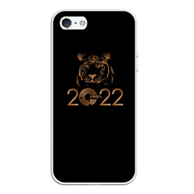 Чехол для iPhone 5/5S матовый с принтом 2022 Tiger Bronze Theme в Санкт-Петербурге, Силикон | Область печати: задняя сторона чехла, без боковых панелей | 2022 | год тигра | нг | новый год | подарки на новый год | праздник | рождество | тигр