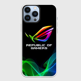 Чехол для iPhone 13 Pro Max с принтом REPUBLIC OF GAMERS   ASUS ROG   ЛИНИИ   LINES в Санкт-Петербурге,  |  | asus | game | gamer | gaming | lines | republic of gamers | rog | strix | zephyrus | асус | игры | линии | рог | стрикс