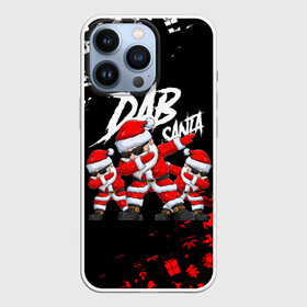 Чехол для iPhone 13 Pro с принтом DAB SANTA   ДАБ САНТА КЛАУС 2022 в Санкт-Петербурге,  |  | Тематика изображения на принте: 2022 | beast | merry christmas | new year | red bow | santa hat | snow | tiger | winter | winter is coming | year of the tiger | год тигра | дед мороз | животные | звери | зверь | зима | зима 2022 | зима близко | новог | новогодни