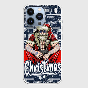 Чехол для iPhone 13 Pro с принтом Гангстер Санта Клаус   Santa Claus Gangster в Санкт-Петербурге,  |  | christmas | бита | гангстер | дед мороз | кастет | новый год | нож | оружие | пистолет | рождество | санта | снежинка