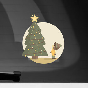 Наклейка на автомобиль с принтом Звезда желаний в Санкт-Петербурге, ПВХ |  | Тематика изображения на принте: декабрь | дерево | елка | зима | новый год | праздник | празднование | рождество