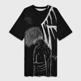 Платье-футболка 3D с принтом Dead Ghoul в Санкт-Петербурге,  |  | 10007 | anime | dead ghoul | dead inside | depression | dota | drain | zxc | zxcursed | альт | аниме | дед инсайд | дэд инсайд | курсед | токийский гуль