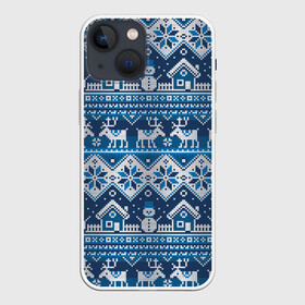 Чехол для iPhone 13 mini с принтом Christmas Pattern в Санкт-Петербурге,  |  | Тематика изображения на принте: background | christmas | deer | holiday | house | knitted pattern | new year | pattern | snow | snowflakes | snowman | texture | winter | вязаный узор | домик | зима | новый год | олени | праздник | рождество | снег | снеговик | снежинки | текстура | узор