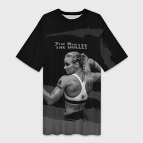 Платье-футболка 3D с принтом Валентина The Bullet в Санкт-Петербурге,  |  | bullet | девушка | надпись | прозвище | руки | спина | шевченко