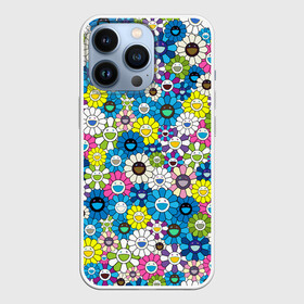 Чехол для iPhone 13 Pro с принтом Takashi Murakami Улыбающиеся цветы в Санкт-Петербурге,  |  | Тематика изображения на принте: japan | pop art | smile | summer | takashi murakami | арт | детские рисунки | искусство | красочный | лето | поляна | поп арт | разноцветные цветы | ромашки | смайл | такаси мураками | такаши мураками | узор | улыбки