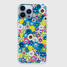 Чехол для iPhone 13 Pro Max с принтом Takashi Murakami Улыбающиеся цветы в Санкт-Петербурге,  |  | japan | pop art | smile | summer | takashi murakami | арт | детские рисунки | искусство | красочный | лето | поляна | поп арт | разноцветные цветы | ромашки | смайл | такаси мураками | такаши мураками | узор | улыбки