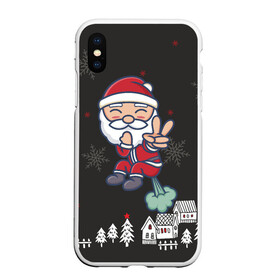 Чехол для iPhone XS Max матовый с принтом Плохой Санта 2022 Bad Santa в Санкт-Петербурге, Силикон | Область печати: задняя сторона чехла, без боковых панелей | 2022 | год тигра | новый год | новый год 2022 | символ года | тигр | тигренок | тигрица | тигры