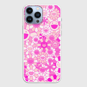 Чехол для iPhone 13 Pro Max с принтом MURAKAMI PINK   МУРАКАМИ РОЗОВЫЙ в Санкт-Петербурге,  |  | cute flowers | flower superflat | flowers | murakami | pop art | superflat | takashi murakami | милые цветочки | мураками | ромашки | такаси мураками | такаши мураками | цветочки | цветы