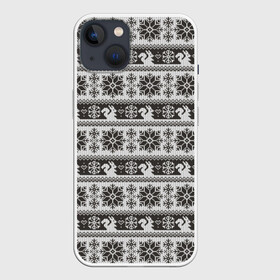 Чехол для iPhone 13 с принтом Squirrel Pattern в Санкт-Петербурге,  |  | background | christmas | hearts | holiday | knitted pattern | new year | pattern | snowflakes | squirrel | texture | белка | вязаный узор | новый год | паттерн | праздник | рождество | сердечки | снежинки | текстура | узор | фон