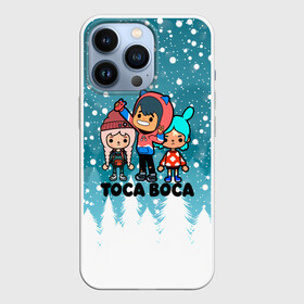 Чехол для iPhone 13 Pro с принтом Новогодний Toca Boca. в Санкт-Петербурге,  |  | Тематика изображения на принте: merry christmas | toca boca | toca life world | зима близко | игра | леон | новогодний | новый год | рита | рождество | снег | снежинки | тока бока | тока бока лайф | туса воса