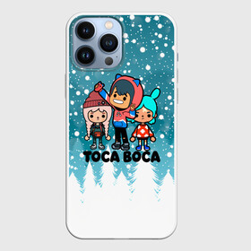 Чехол для iPhone 13 Pro Max с принтом Новогодний Toca Boca. в Санкт-Петербурге,  |  | Тематика изображения на принте: merry christmas | toca boca | toca life world | зима близко | игра | леон | новогодний | новый год | рита | рождество | снег | снежинки | тока бока | тока бока лайф | туса воса