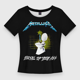 Женская футболка 3D Slim с принтом Kill Em All  Metallica в Санкт-Петербурге,  |  | hard | heavy | james hetfield | kirk hammett | lars ulrich | metallica | music | robert trujillo | rock band | thrash | thrashmetal | джеймс хэтфилд | кирк хэмметт | ларс ульрих | метал | металика | металлика | музыка | роберт трухильо | рок группа | трэш