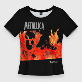 Женская футболка 3D Slim с принтом Load  Metallica в Санкт-Петербурге,  |  | hard | heavy | james hetfield | kirk hammett | lars ulrich | metallica | music | robert trujillo | rock band | thrash | thrashmetal | джеймс хэтфилд | кирк хэмметт | ларс ульрих | метал | металика | металлика | музыка | роберт трухильо | рок группа | трэш