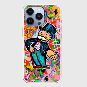 Чехол для iPhone 13 Pro с принтом Alec Monopoly Капиталист Граффити в Санкт-Петербурге,  |  | alec monopoly | art | capitalist | graffiti | money | retro | street style | urban style | алек монополи | арт | граффити | деньги | доллар | искусство | капиталист | кляксы | миллионер | монополия | ретро | рисунки | современное искусст