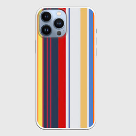 Чехол для iPhone 13 Pro Max с принтом Stripes Abstract в Санкт-Петербурге,  |  | Тематика изображения на принте: абстракция | акриловая | акриловый | без лишнего | белую | белый | в полоску | голубую | желтую | желтый | красную | красный | линии | на каждый день | полоски | разноцветная | разноцветное
