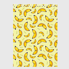 Скетчбук с принтом Банановый Бум в Санкт-Петербурге, 100% бумага
 | 48 листов, плотность листов — 100 г/м2, плотность картонной обложки — 250 г/м2. Листы скреплены сверху удобной пружинной спиралью | банан | банановый | бананы | паттерн | прикол | фрукты