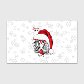 Бумага для упаковки 3D с принтом Happy Christmas кокер спаниель в Санкт-Петербурге, пластик и полированная сталь | круглая форма, металлическое крепление в виде кольца | american | cap | christmas | cocker spaniel | happy christmas | knitted scarf | new year | purebred dog | red | santa claus | snowflakes | американский | вязаный шарф | кокер спаниель | колпак | красные | новый год | очки | породистая собака | р