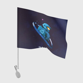 Флаг для автомобиля с принтом Halo Infinite Силуэт мастера Чифа в Санкт-Петербурге, 100% полиэстер | Размер: 30*21 см | chief | halo | infinite | инфинит | мастер чиф | хало | хейло | хэйло | чиф