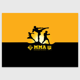 Поздравительная открытка с принтом ММА (Mixed Martial Arts) в Санкт-Петербурге, 100% бумага | плотность бумаги 280 г/м2, матовая, на обратной стороне линовка и место для марки
 | bellator | boxing | fight club | mixed martial arts | ufc | айкидо | беллатор | боевые искусства | боец | бои | бои без правил | бойцовский клуб | бокс | борьба | воин | джиуджитсу | дзюдо | единоборства | карате | кикбоксинг