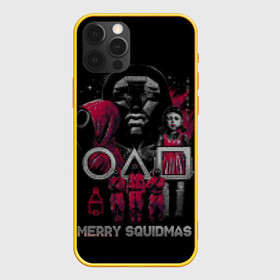 Чехол для iPhone 12 Pro с принтом Новогодний свитер Игра в кальмара Squid Game Ugly Sweater в Санкт-Петербурге, силикон | область печати: задняя сторона чехла, без боковых панелей | 001 | 067 | 456 | battle royale | guardians | korea | netflix | new year | pixel a | squid game | survival | батл роял | баттл роял | выживание | вязанный | игра | игра в кальмара | кальмар | квадрат | корея | круг | кукла | нетфликс | новый год | п