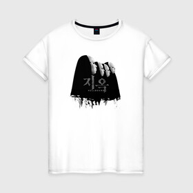Женская футболка хлопок с принтом Спонсоры Hellbound в Санкт-Петербурге, 100% хлопок | прямой крой, круглый вырез горловины, длина до линии бедер, слегка спущенное плечо | люди | маски | надпись | название | спонсоры