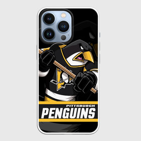 Чехол для iPhone 13 Pro с принтом Питтсбург Пингвинз, Pittsburgh Penguins в Санкт-Петербурге,  |  | hockey | nhl | penguins | pittsburg | pittsburgh | pittsburgh penguins | usa | нхл | пингвинз | питтсбург | питтсбург пингвинз | спорт | сша | хоккей | шайба
