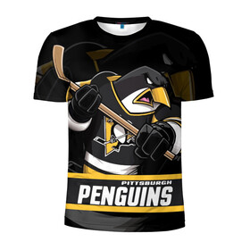 Мужская футболка 3D спортивная с принтом Питтсбург Пингвинз Pittsburgh Penguins в Санкт-Петербурге, 100% полиэстер с улучшенными характеристиками | приталенный силуэт, круглая горловина, широкие плечи, сужается к линии бедра | hockey | nhl | penguins | pittsburg | pittsburgh | pittsburgh penguins | usa | нхл | пингвинз | питтсбург | питтсбург пингвинз | спорт | сша | хоккей | шайба