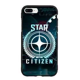 Чехол для iPhone 7Plus/8 Plus матовый с принтом Star Citizen (Стар Ситизен) в Санкт-Петербурге, Силикон | Область печати: задняя сторона чехла, без боковых панелей | squadron 42 | star citizen | галактика | игры | космического симулятора | космос