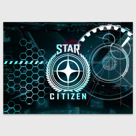 Поздравительная открытка с принтом Star Citizen (Стар Ситизен) в Санкт-Петербурге, 100% бумага | плотность бумаги 280 г/м2, матовая, на обратной стороне линовка и место для марки
 | squadron 42 | star citizen | галактика | игры | космического симулятора | космос