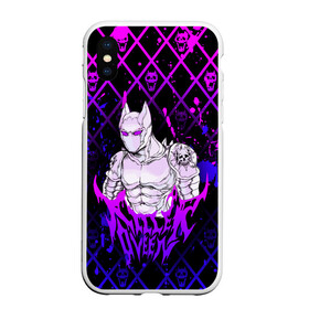 Чехол для iPhone XS Max матовый с принтом JOJO / KILLER QUEEN / КОРОЛЕВА УБИЙЦА / ART в Санкт-Петербурге, Силикон | Область печати: задняя сторона чехла, без боковых панелей | adventure | jojo | jojos bizarre | jojos bizarre adventure | killer queen | pattern | yare yare daze | аниме | брызги | джоджо | манга | узор | яре яре дазе