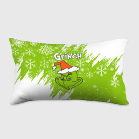 Подушка 3D антистресс с принтом Grinch Green. в Санкт-Петербурге, наволочка — 100% полиэстер, наполнитель — вспененный полистирол | состоит из подушки и наволочки на молнии | 2022 | grinch | happy new year | merry christmas | год тигра | гринч | зима близко | нг | новогодний | новый год | новый год 2022 | рождество | снег | снежинки