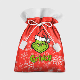 Подарочный 3D мешок с принтом Grinch Red. в Санкт-Петербурге, 100% полиэстер | Размер: 29*39 см | 2022 | grinch | happy new year | merry christmas | год тигра | гринч | зима близко | нг | новогодний | новый год | новый год 2022 | рождество | снег | снежинки