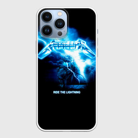 Чехол для iPhone 13 Pro Max с принтом Ride the Lightning | Metallica в Санкт-Петербурге,  |  | hard | heavy | james hetfield | kirk hammett | lars ulrich | metallica | music | robert trujillo | rock band | thrash | thrashmetal | альбом | джеймс хэтфилд | кирк хэмметт | ларс ульрих | метал | металика | металлика | музыка | роберт трухильо | рок груп