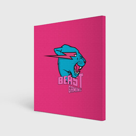 Холст квадратный с принтом Mr Beast Gaming Full Print (Pink edition) в Санкт-Петербурге, 100% ПВХ |  | Тематика изображения на принте: gamer | games | gaming | mr beast | mrbeast | youtube | блогеры | игры | мистер бист | ютуберы