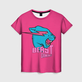 Женская футболка 3D с принтом Mr Beast Gaming Full Print (Pink edition) в Санкт-Петербурге, 100% полиэфир ( синтетическое хлопкоподобное полотно) | прямой крой, круглый вырез горловины, длина до линии бедер | gamer | games | gaming | mr beast | mrbeast | youtube | блогеры | игры | мистер бист | ютуберы