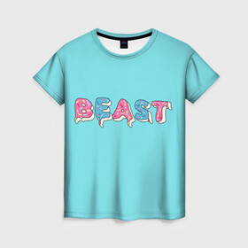 Женская футболка 3D с принтом Mr Beast Donut в Санкт-Петербурге, 100% полиэфир ( синтетическое хлопкоподобное полотно) | прямой крой, круглый вырез горловины, длина до линии бедер | mr beast | mrbeast | youtube | арты | блогеры | мистер бист | прикольные надписи | ютуберы