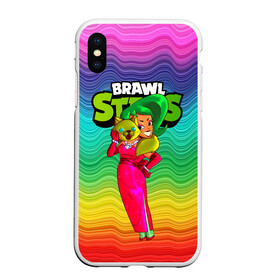 Чехол для iPhone XS Max матовый с принтом Радужная Лола BrawlStars в Санкт-Петербурге, Силикон | Область печати: задняя сторона чехла, без боковых панелей | brawl | brawl stars | brawlstars | lola | бравл | бравлстарс | лола | лоли | разрушитель