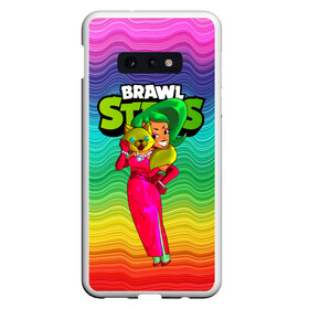 Чехол для Samsung S10E с принтом Радужная Лола BrawlStars в Санкт-Петербурге, Силикон | Область печати: задняя сторона чехла, без боковых панелей | Тематика изображения на принте: brawl | brawl stars | brawlstars | lola | бравл | бравлстарс | лола | лоли | разрушитель