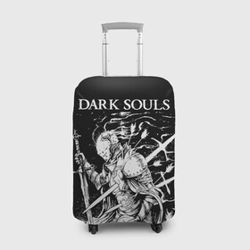 Чехол для чемодана 3D с принтом Dark Souls The Ashen One в Санкт-Петербурге, 86% полиэфир, 14% спандекс | двустороннее нанесение принта, прорези для ручек и колес | dark souls | games | praise the sun | the ashen one | игры | компьютерные игры | негорящий | неопалимый | рыцарь | тёмные души
