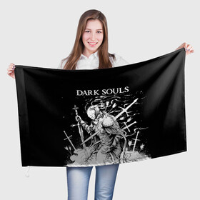 Флаг 3D с принтом Dark Souls The Ashen One в Санкт-Петербурге, 100% полиэстер | плотность ткани — 95 г/м2, размер — 67 х 109 см. Принт наносится с одной стороны | dark souls | games | praise the sun | the ashen one | игры | компьютерные игры | негорящий | неопалимый | рыцарь | тёмные души