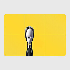 Магнитный плакат 3Х2 с принтом Семейка Аддамс - Горящий Тур Уэндзи в Санкт-Петербурге, Полимерный материал с магнитным слоем | 6 деталей размером 9*9 см | аддамс | венди | горящий | девочка | желтый | мультик | мультфильм | персонаж | семейка | тур | уэнзди