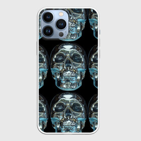 Чехол для iPhone 13 Pro Max с принтом Skulls pattern 2028 в Санкт-Петербурге,  |  | Тематика изображения на принте: fashion | future | pattern | skull | vanguard | авангард | будущее | мода | стекло | узор | череп