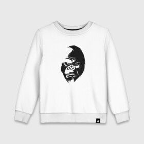 Детский свитшот хлопок с принтом Angry Monkey Cotton Theme в Санкт-Петербурге, 100% хлопок | круглый вырез горловины, эластичные манжеты, пояс и воротник | африка | бивни | горилла | животные | злая обезьяна | злой | злость | индия | настроение | неон | неоновые принты | обезьяна | природа | саванна | светящиеся | сердится | шимпанзе