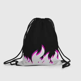 Рюкзак-мешок 3D с принтом Розовое Пламя в Санкт-Петербурге, 100% полиэстер | плотность ткани — 200 г/м2, размер — 35 х 45 см; лямки — толстые шнурки, застежка на шнуровке, без карманов и подкладки | минимализм | огонь | пламя | рисунок | розовое пламя