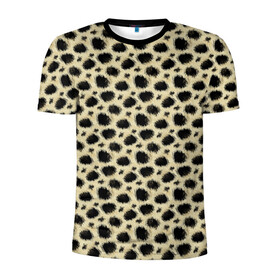 Мужская футболка 3D спортивная с принтом Шкура Леопарда (Leopard) в Санкт-Петербурге, 100% полиэстер с улучшенными характеристиками | приталенный силуэт, круглая горловина, широкие плечи, сужается к линии бедра | jaguar | leopard | ocelot | predator | гепард | дикая кошка | животное | зверь | кот | леопард | леопардовые пятна | оцелот | хищная кошка | хищник | ягуар