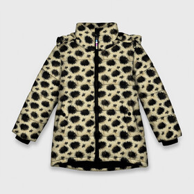 Зимняя куртка для девочек 3D с принтом Шкура Леопарда (Leopard) в Санкт-Петербурге, ткань верха — 100% полиэстер; подклад — 100% полиэстер, утеплитель — 100% полиэстер. | длина ниже бедра, удлиненная спинка, воротник стойка и отстегивающийся капюшон. Есть боковые карманы с листочкой на кнопках, утяжки по низу изделия и внутренний карман на молнии. 

Предусмотрены светоотражающий принт на спинке, радужный светоотражающий элемент на пуллере молнии и на резинке для утяжки. | jaguar | leopard | ocelot | predator | гепард | дикая кошка | животное | зверь | кот | леопард | леопардовые пятна | оцелот | хищная кошка | хищник | ягуар