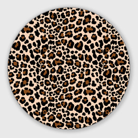 Круглый коврик для мышки с принтом Леопардовые Пятна в Санкт-Петербурге, резина и полиэстер | круглая форма, изображение наносится на всю лицевую часть | jaguar | leopard | ocelot | predator | гепард | дикая кошка | животное | зверь | кот | леопард | леопардовые пятна | оцелот | хищная кошка | хищник | ягуар
